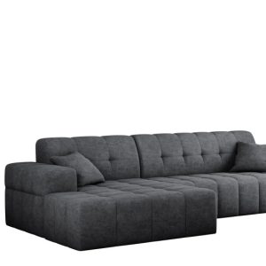 Sofa NIMES narożnik, tkanina Perfect Harmony, Ciemnoszary Lewostronny 679792 Sofa NIMES narożnik, tkanina Perfect Harmony, Ciemnoszary Lewostronny 679792