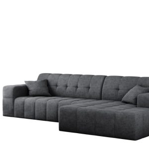 Sofa NIMES narożnik, tkanina Perfect Harmony, Ciemnoszary Prawostronny 679789 Sofa NIMES narożnik, tkanina Perfect Harmony, Ciemnoszary Prawostronny 679789