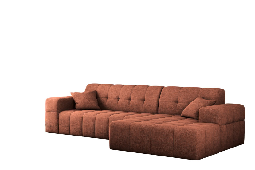 Sofa NIMES narożnik, tkanina Perfect Harmony, Miedziany Prawostronny 679796