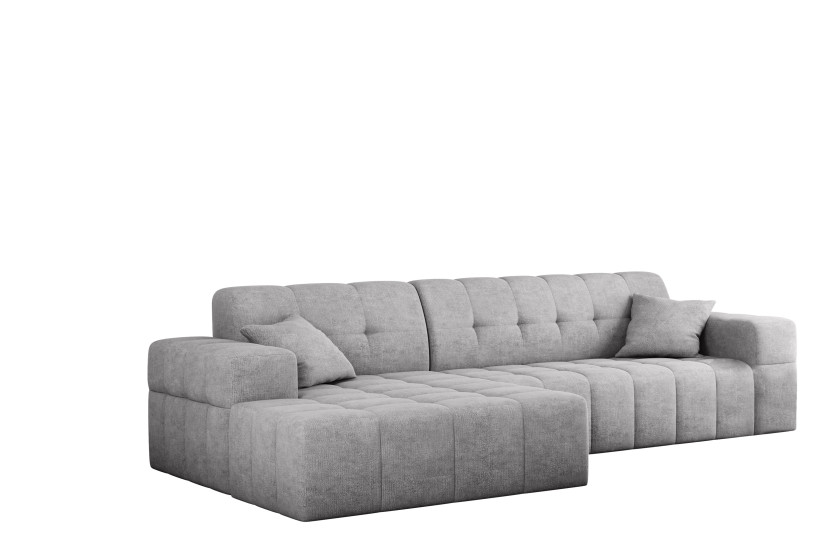 Sofa NIMES narożnik, tkanina Perfect Harmony, Szary Lewostronny 679795