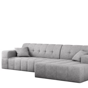 Sofa NIMES narożnik, tkanina Perfect Harmony, Szary Prawostronny 679774 Sofa NIMES narożnik, tkanina Perfect Harmony, Szary Prawostronny 679774