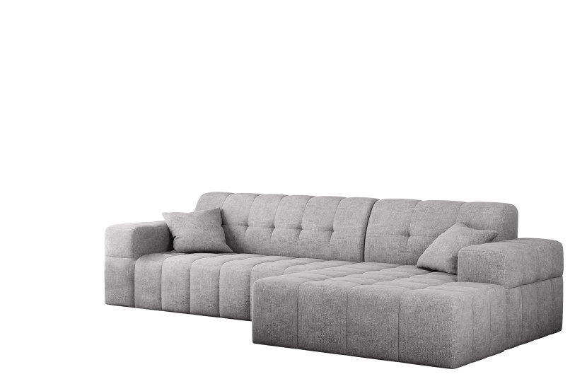 Sofa NIMES narożnik, tkanina Perfect Harmony, Szary Prawostronny 679774