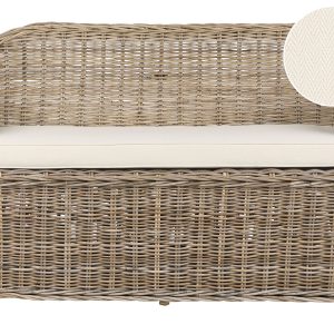 Sofa ogrodowa 2-osobowa 141 cm rattanowa naturalna 516006 Sofa ogrodowa 2-osobowa 141 cm rattanowa naturalna 516006
