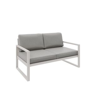 Sofa ogrodowa 2-osobowa ALICANTE beżowa z kaszmirowym stelażem 1048395 Sofa ogrodowa 2-osobowa ALICANTE beżowa z kaszmirowym stelażem 1048395