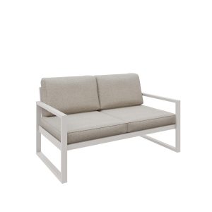 Sofa ogrodowa 2-osobowa ALICANTE kremowa z kaszmirowym stelażem 1048401 Sofa ogrodowa 2-osobowa ALICANTE kremowa z kaszmirowym stelażem 1048401