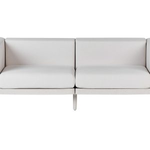 Sofa ogrodowa 2-osobowa jasnobeżowe poduchy 452007 Sofa ogrodowa 2-osobowa jasnobeżowe poduchy 452007