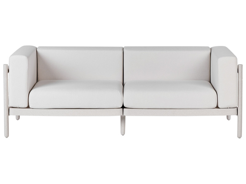 Sofa ogrodowa 2-osobowa jasnobeżowe poduchy 452007