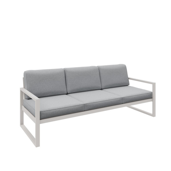 Sofa ogrodowa 3-osobowa ALICANTE jasnoszara z kaszmirowym stelażem 1048404
