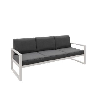 Sofa ogrodowa 3-osobowa ALICANTE szara z kaszmirowym stelażem 1048386 Sofa ogrodowa 3-osobowa ALICANTE szara z kaszmirowym stelażem 1048386