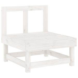 Sofa ogrodowa Biały Drewno sosnowe sofa środkowa vidaXL 386944 Sofa ogrodowa Biały Drewno sosnowe sofa środkowa vidaXL 386944