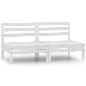 Sofa ogrodowa Biały Drewno sosnowe vidaXL 493207 Sofa ogrodowa Biały Drewno sosnowe vidaXL 493207