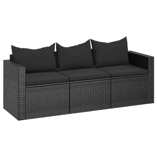 Sofa ogrodowa Czarny Technorattan vidaXL 498978