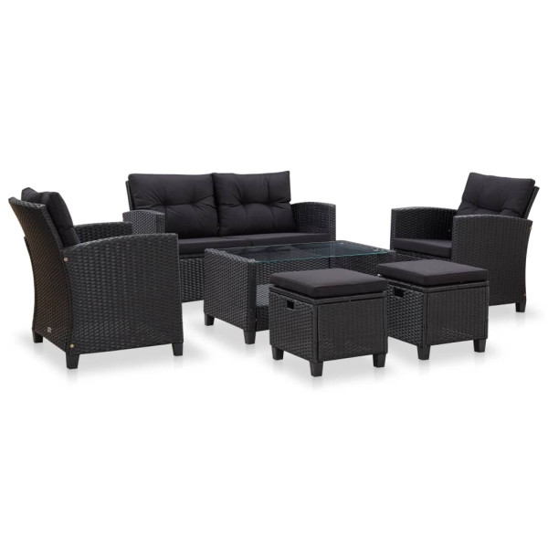 Sofa ogrodowa Czarny Tkanina vidaXL 493209