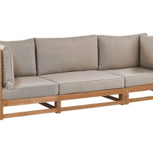 Sofa ogrodowa drewno akacja beżowoszara 305692