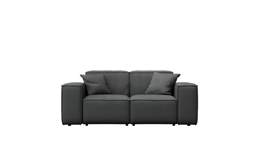Sofa ogrodowa dwuosobowa MALIBU na taras, tkanina Odyssey, Antracyt 550186