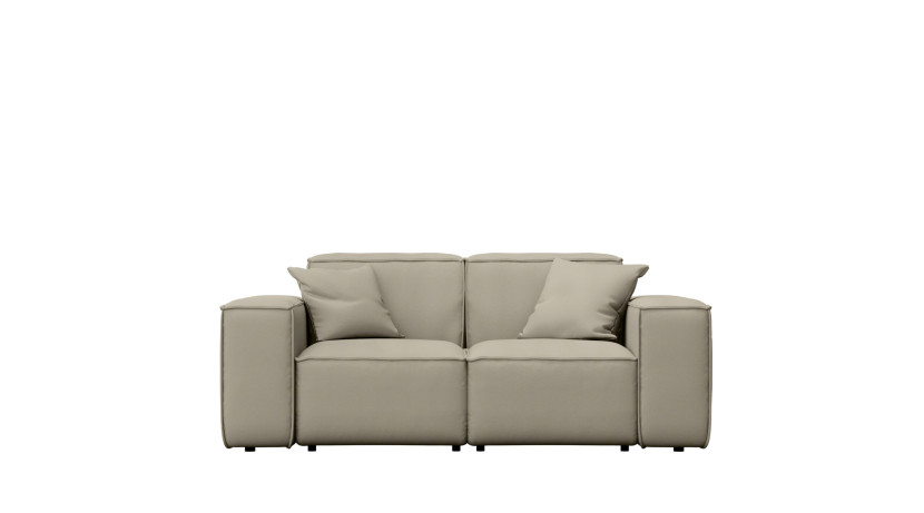 Sofa ogrodowa dwuosobowa MALIBU na taras, tkanina Odyssey, Ciemnobeżowy 550188