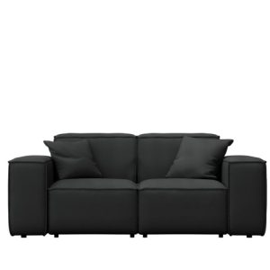 Sofa ogrodowa dwuosobowa MALIBU na taras, tkanina Odyssey, Czarny 550195 Sofa ogrodowa dwuosobowa MALIBU na taras, tkanina Odyssey, Czarny 550195