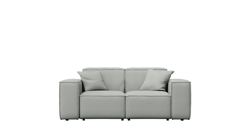 Sofa ogrodowa dwuosobowa MALIBU na taras, tkanina Odyssey, Jasnoszary 550193