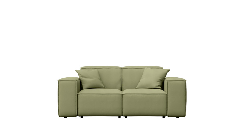 Sofa ogrodowa dwuosobowa MALIBU na taras, tkanina Odyssey, Jasnozielony 550190
