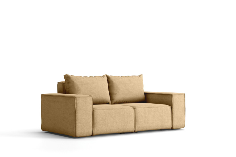 Sofa ogrodowa dwuosobowa SONNE na taras, tkanina Artykuł, Cappuccino 572484