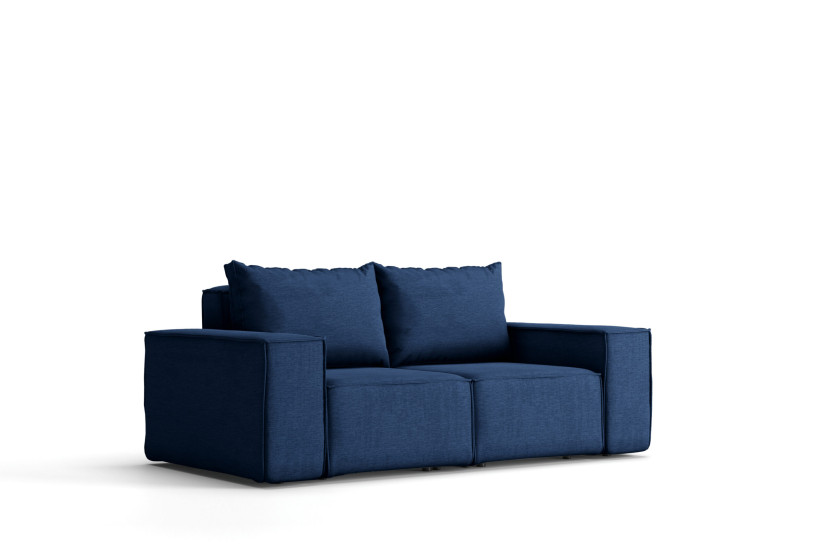 Sofa ogrodowa dwuosobowa SONNE na taras, tkanina Artykuł, Granatowy 572496