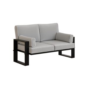 Sofa ogrodowa dwuosobowa wypoczynkowa GARTEN Jasnoszara 228699 Sofa ogrodowa dwuosobowa wypoczynkowa GARTEN Jasnoszara 228699