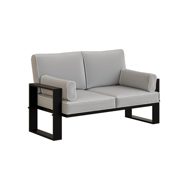 Sofa ogrodowa dwuosobowa wypoczynkowa GARTEN Jasnoszara 228699