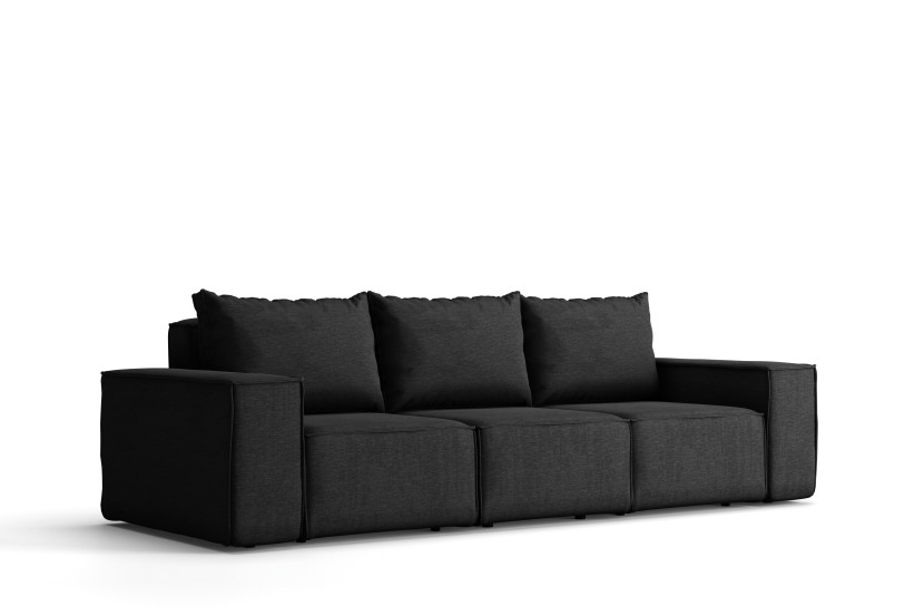Sofa ogrodowa Garden, 3-osobowa, czarny (01) 1022625