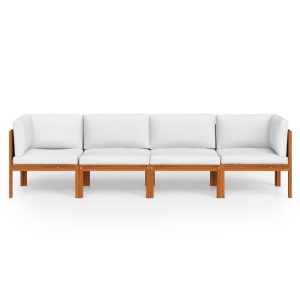 Sofa ogrodowa Kremowy Drewno akacjowe 4-osobowa vidaXL 314094 Sofa ogrodowa Kremowy Drewno akacjowe 4-osobowa vidaXL 314094