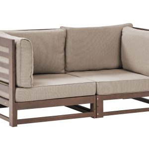 Sofa ogrodowa ławka z poduszkami ciemne drewno 64814 Sofa ogrodowa ławka z poduszkami ciemne drewno 64814