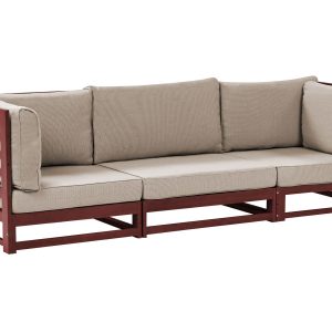 Sofa ogrodowa ławka z poduszkami mahoniowy brąz 192818 Sofa ogrodowa ławka z poduszkami mahoniowy brąz 192818