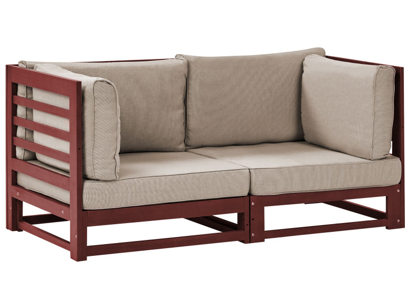 Sofa ogrodowa ławka z poduszkami mahoniowy brąz 192817
