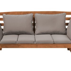 Sofa ogrodowa poduchy 2os ciemne drewno 64818 Sofa ogrodowa poduchy 2os ciemne drewno 64818