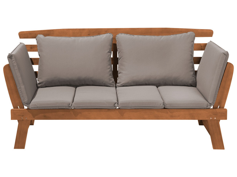 Sofa ogrodowa poduchy 2os ciemne drewno 64818