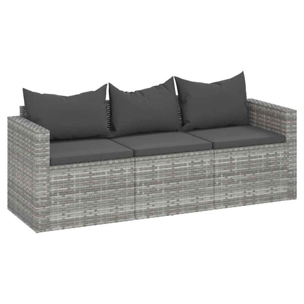 Sofa ogrodowa Szary Technorattan vidaXL 498981