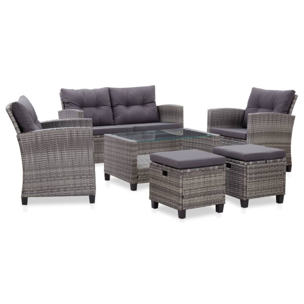 Sofa ogrodowa Szary Tkanina vidaXL 493211