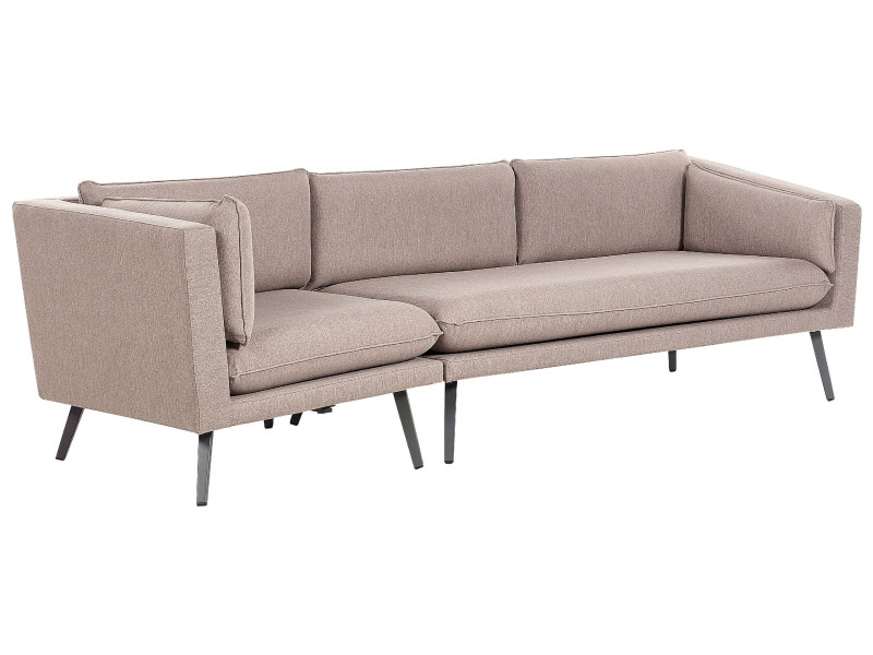 Sofa ogrodowa tapicerowana dla 3 osób beżowa 115215