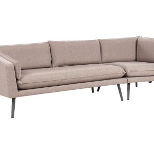 Sofa ogrodowa tapicerowana dla 3 osób beżowa 115213 Sofa ogrodowa tapicerowana dla 3 osób beżowa 115213