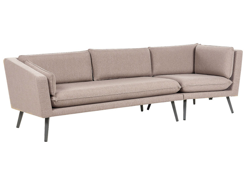 Sofa ogrodowa tapicerowana dla 3 osób beżowa 115213