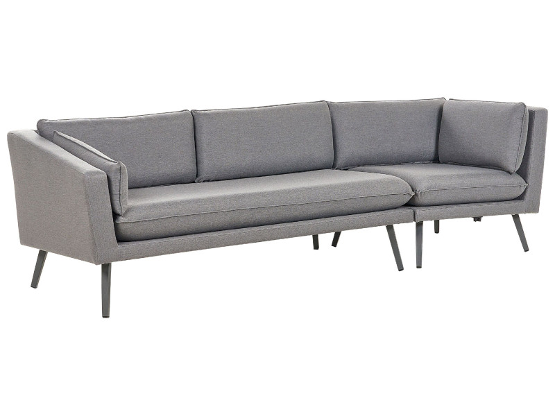 Sofa ogrodowa tapicerowana dla 3 osób szara 115214