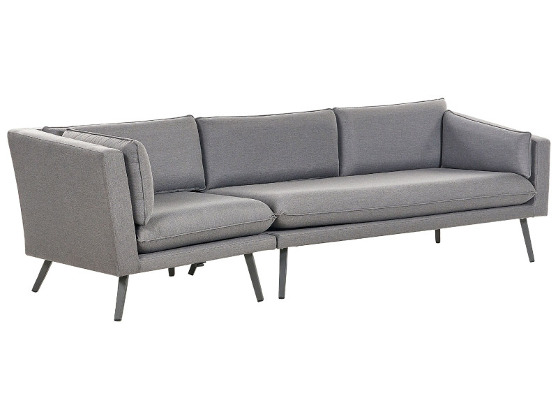 Sofa ogrodowa tapicerowana dla 3 osób szara 115212