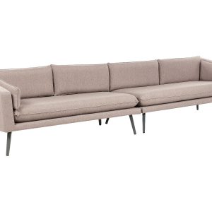 Sofa ogrodowa tapicerowana dla 4 osób beżowa 115208 Sofa ogrodowa tapicerowana dla 4 osób beżowa 115208