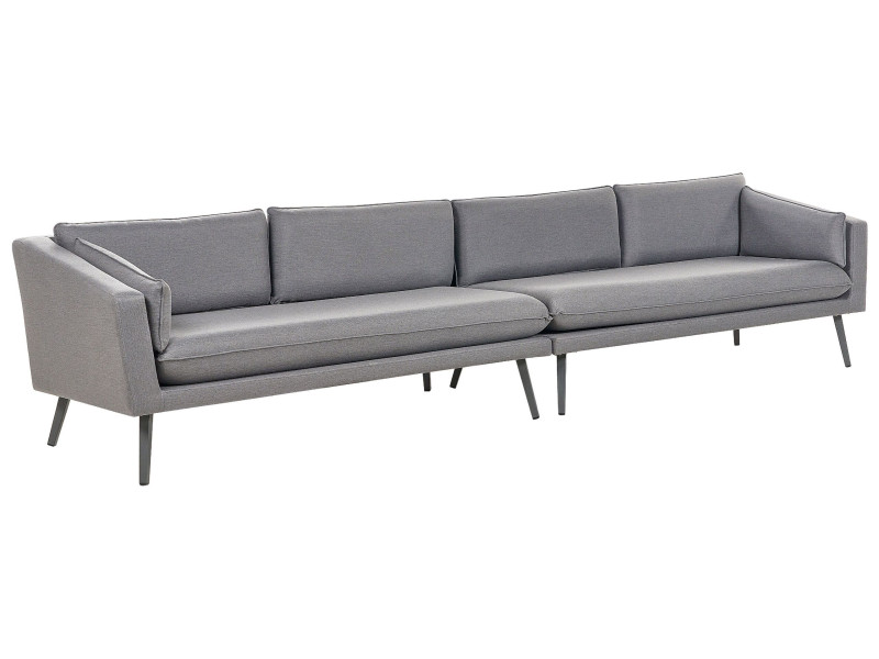 Sofa ogrodowa tapicerowana dla 4 osób szara 115210