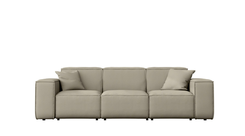Sofa ogrodowa trzyosobowa MALIBU na taras, tkanina Odyssey, Ciemnobeżowy 550187
