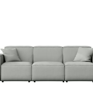 Sofa ogrodowa trzyosobowa MALIBU na taras, tkanina Odyssey, Jasnoszary 550189 Sofa ogrodowa trzyosobowa MALIBU na taras, tkanina Odyssey, Jasnoszary 550189