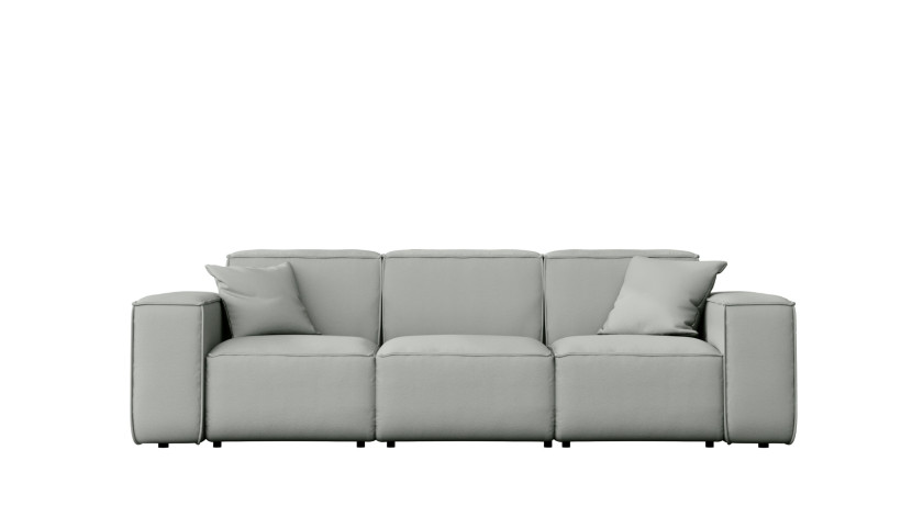 Sofa ogrodowa trzyosobowa MALIBU na taras, tkanina Odyssey, Jasnoszary 550189