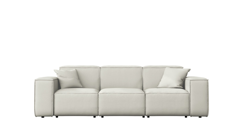 Sofa ogrodowa trzyosobowa MALIBU na taras, tkanina Odyssey, Kremowy 550194