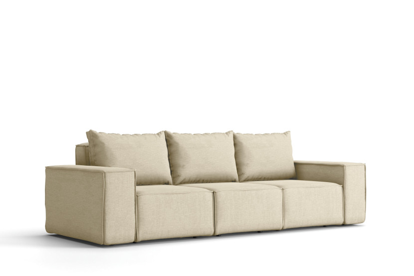 Sofa ogrodowa trzyosobowa SONNE na taras, tkanina Artykuł, Beżowy 572495