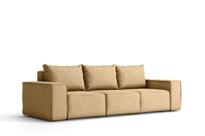 Sofa ogrodowa trzyosobowa SONNE na taras, tkanina Artykuł, Cappuccino 572485