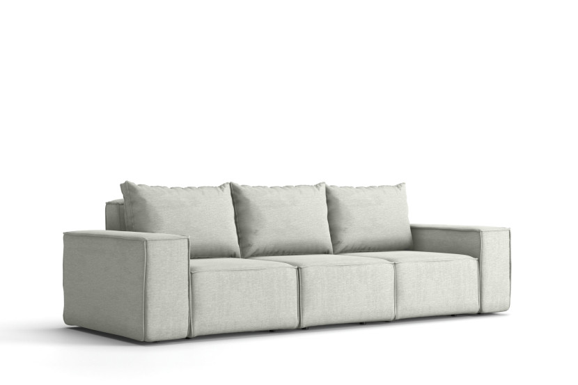 Sofa ogrodowa trzyosobowa SONNE na taras, tkanina Artykuł, Jasnoszary 572493